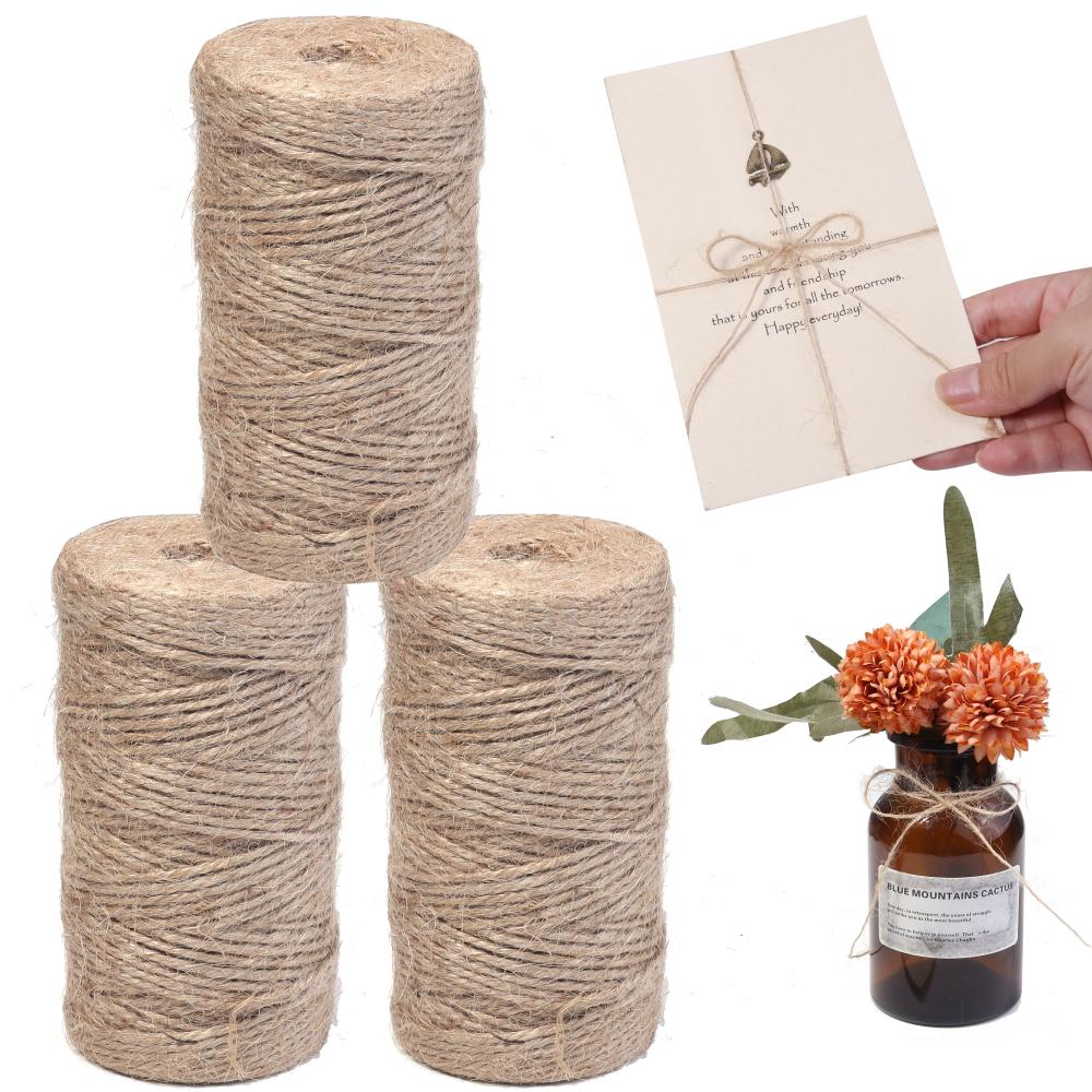 Twine Jute Natural - 100M 1-3mm Natural Jute Rope String