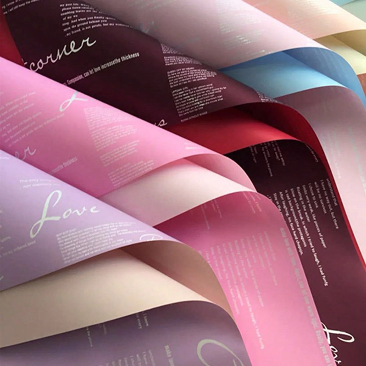 Florist Supply Bulk - 20PCS Waterproof Two-Tone Elegant Flower Wrapping