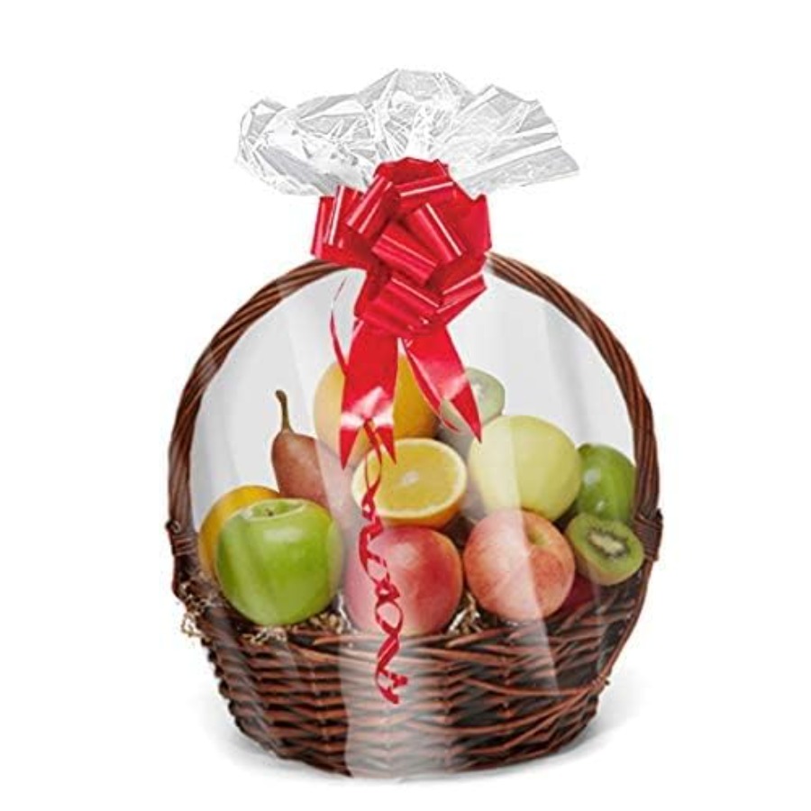Shrink Wrap Basket Bags 20 Pac - مراجعة Cellophane Wrap Clear وسعره
