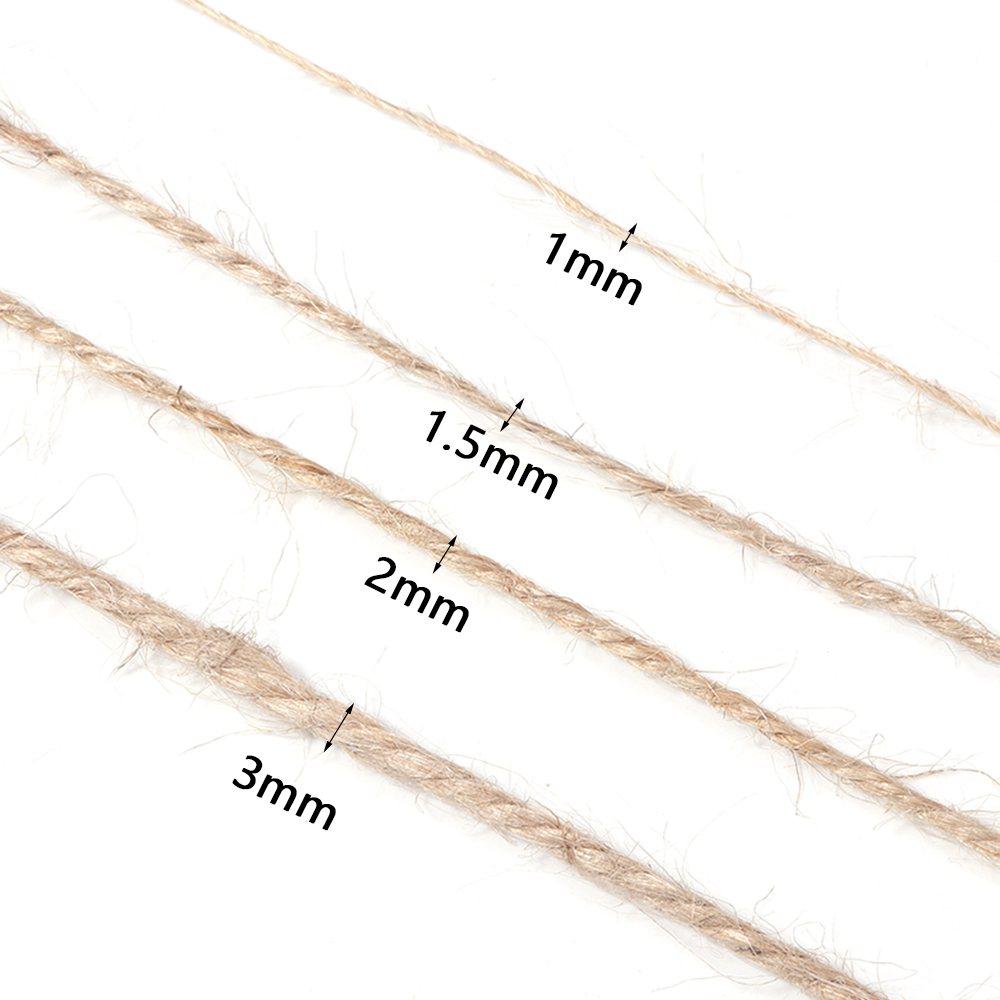 100M 1-3mm Natural Jute Rope S - مراجعة Twine Jute Natural وسعره