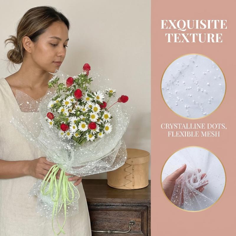 Snowflake Yarn Wrapping Mesh P - مراجعة Florist Supply Paper وسعره