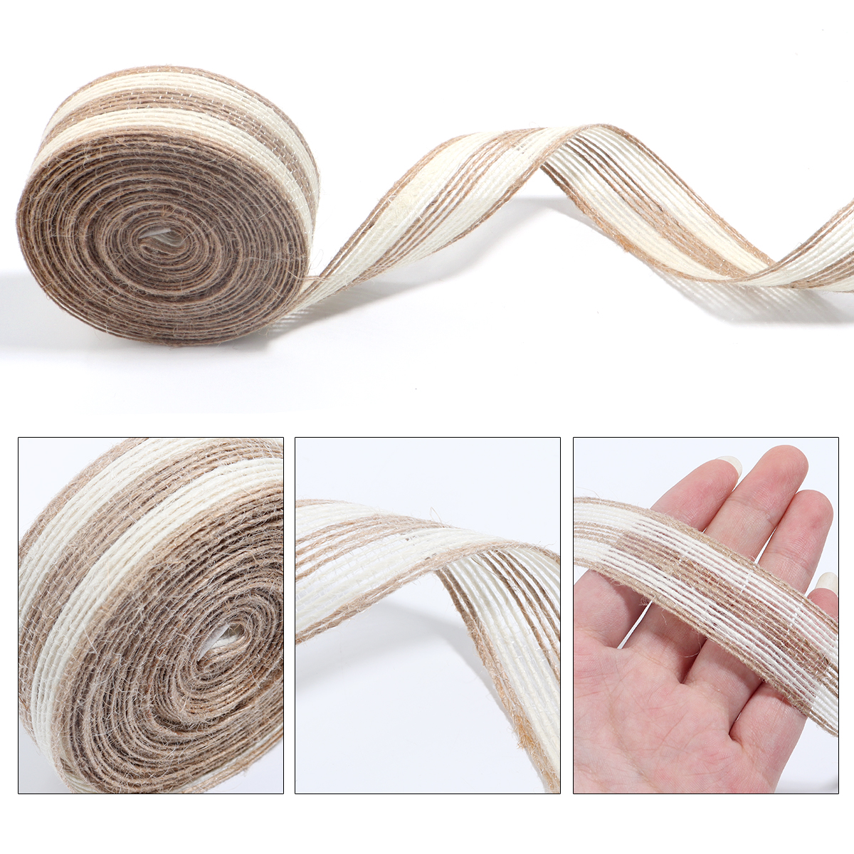 1-10m/Lot Natural Vintage Jute - مراجعة Twine Jute Natural وسعره