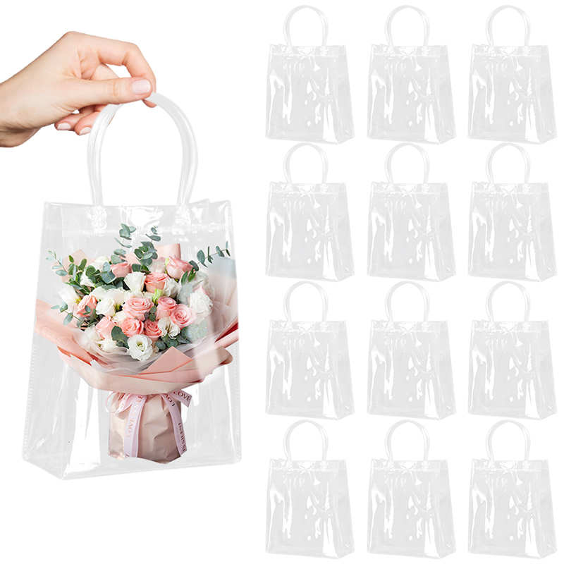 5/10Pcs Clear Gift Bag with Ha - مراجعة Cellophane Wrap Clear وسعره