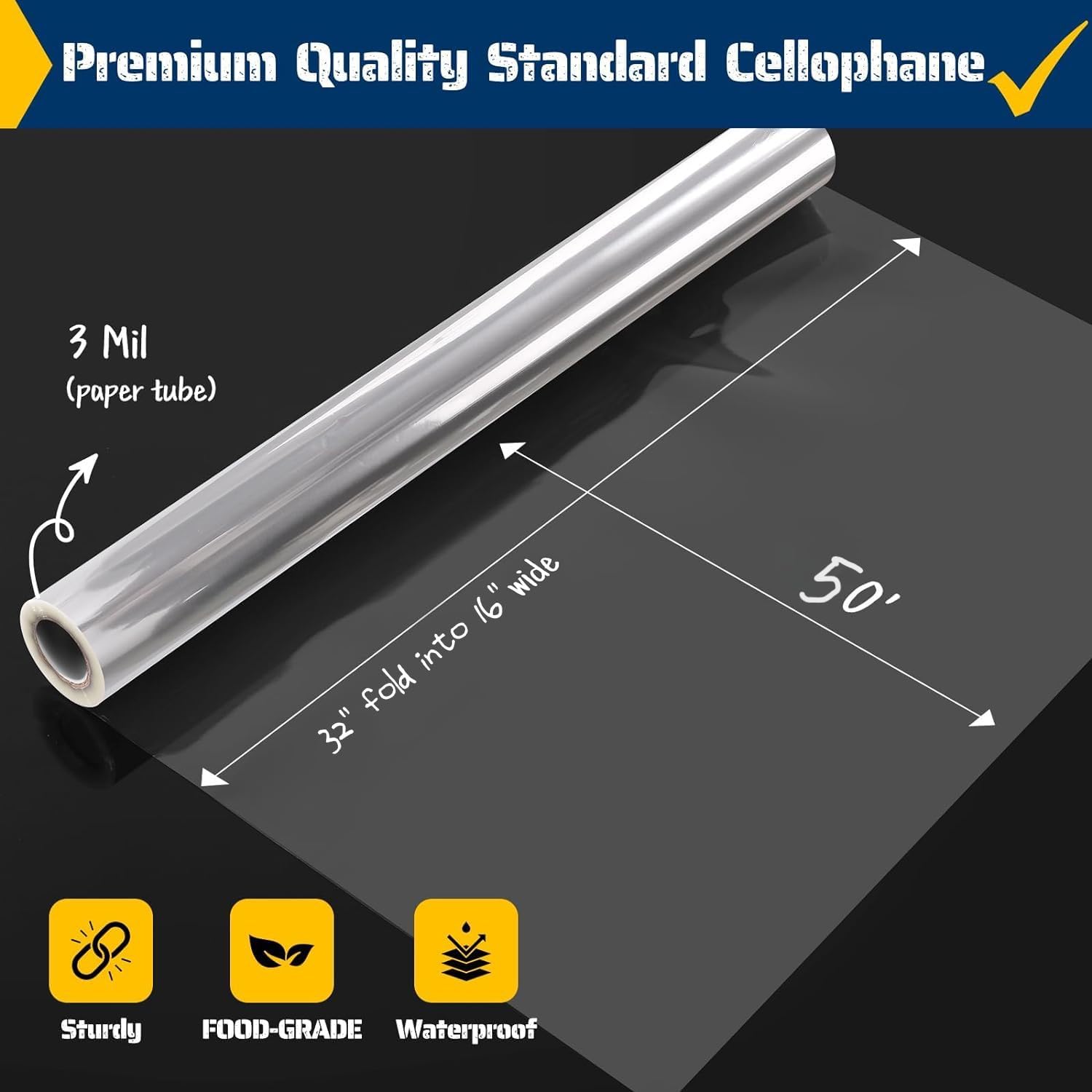 Clear Cellophane Wrap Roll 32i - مراجعة Cellophane Wrap Clear وسعره