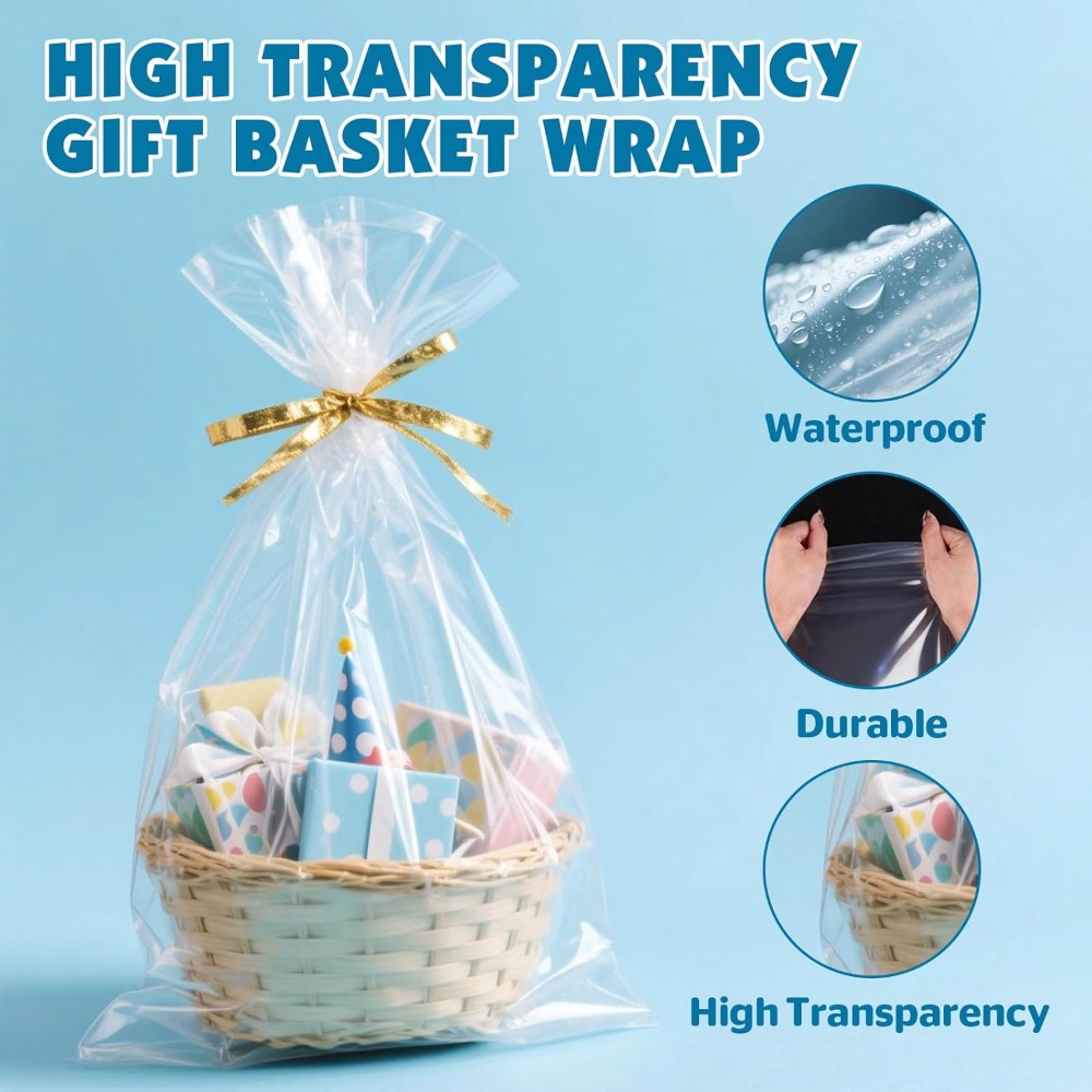 40 Pcs Cellophane Bags 16x24 I - مراجعة Cellophane Wrap Clear وسعره