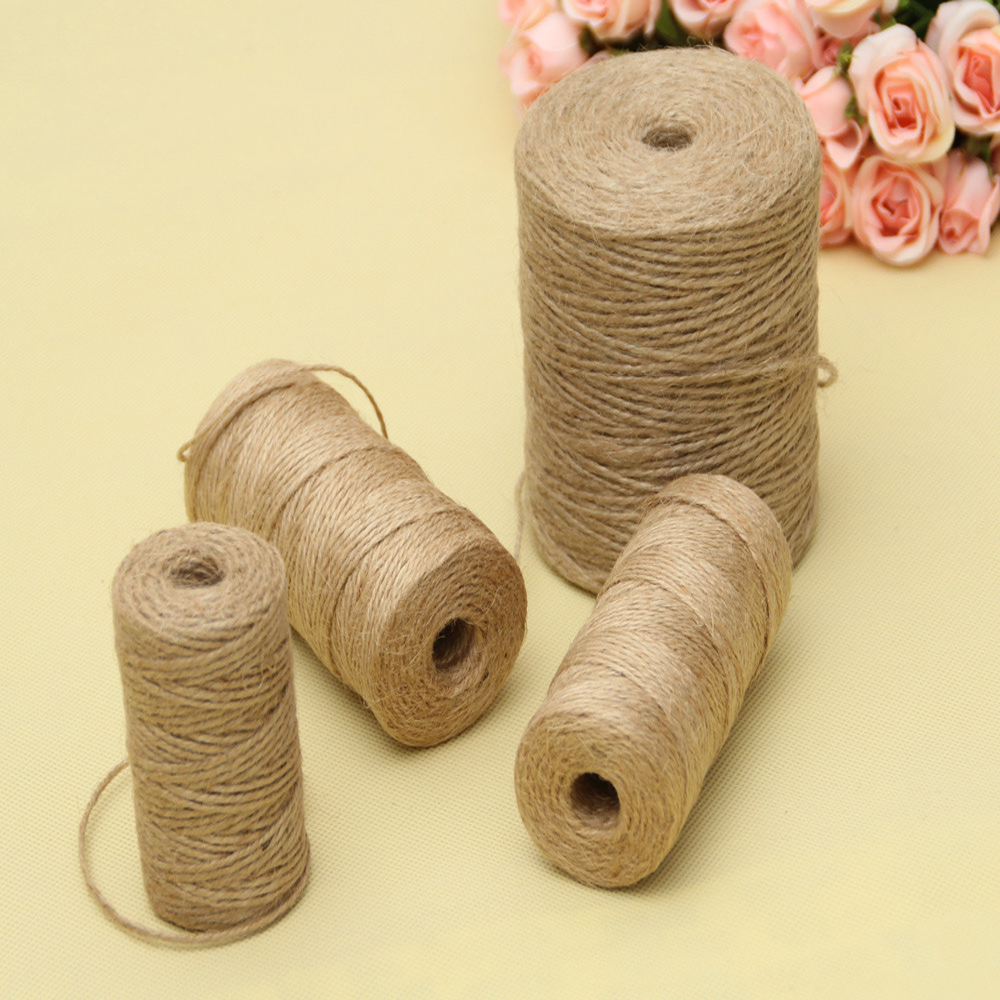 50/80/100Meters Natural Vintag - مراجعة Twine Jute Natural وسعره