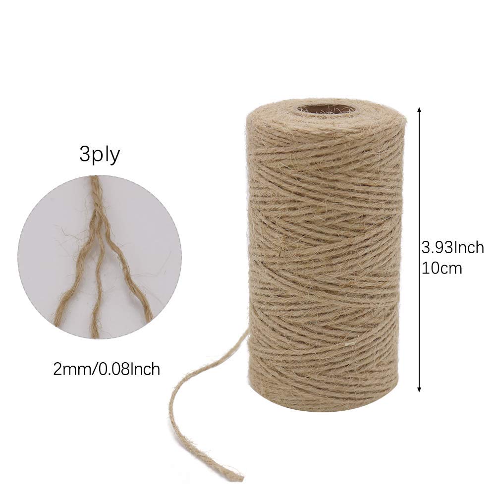 2Pcs X 333 Feet 2Mm 3Ply Jute  - مراجعة Twine Jute Natural وسعره