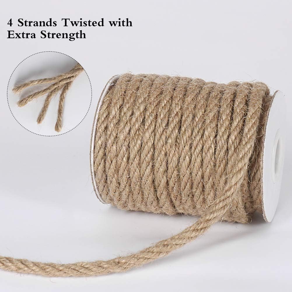 6mm Jute Rope 33ft Natural Twi - مراجعة Twine Jute Natural وسعره