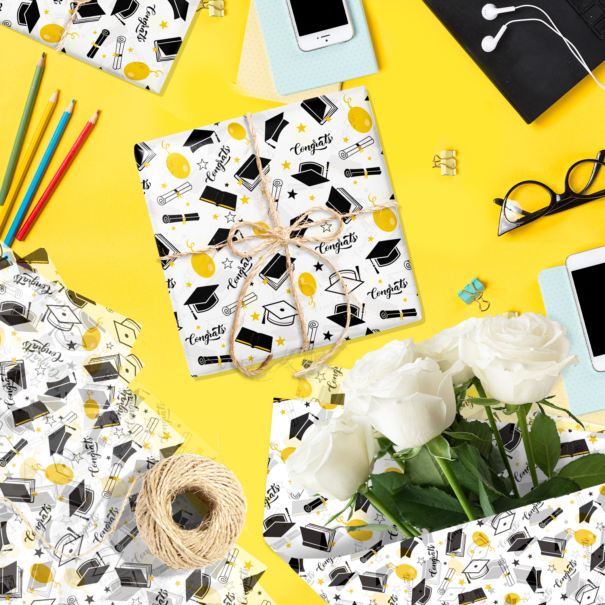 15/35pcs Graduation Gift Wrapp - مراجعة Florist Supply Bulk وسعره
