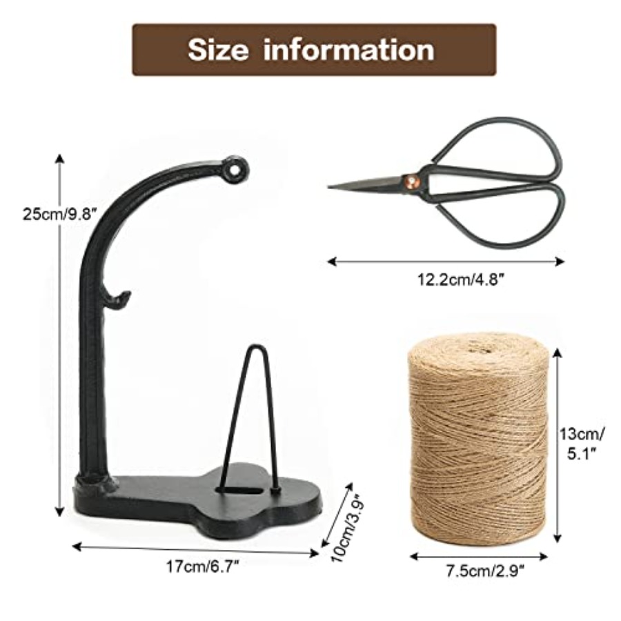 Cast Iron Garden Twine Holder  - مراجعة Twine Jute Natural وسعره