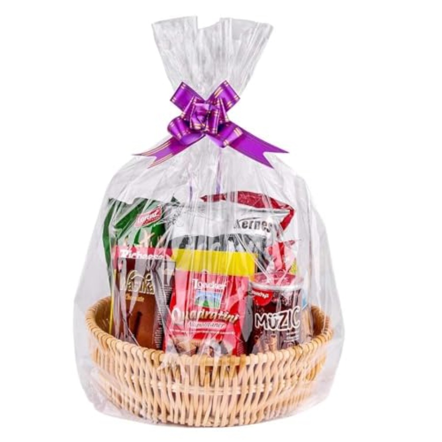 Clear Basket Bags 20Pack Large - مراجعة Cellophane Wrap Clear وسعره
