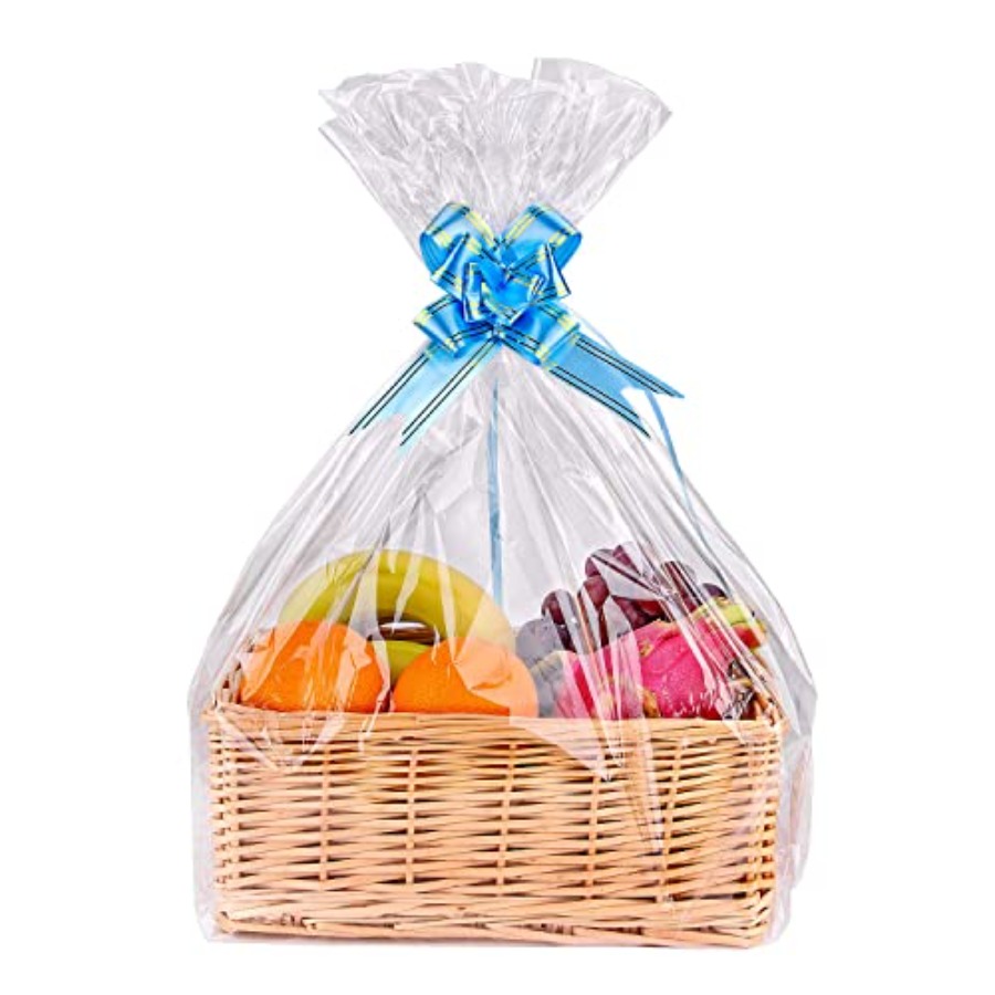 Clear Basket Bags 20Pack Large - مراجعة Cellophane Wrap Clear وسعره