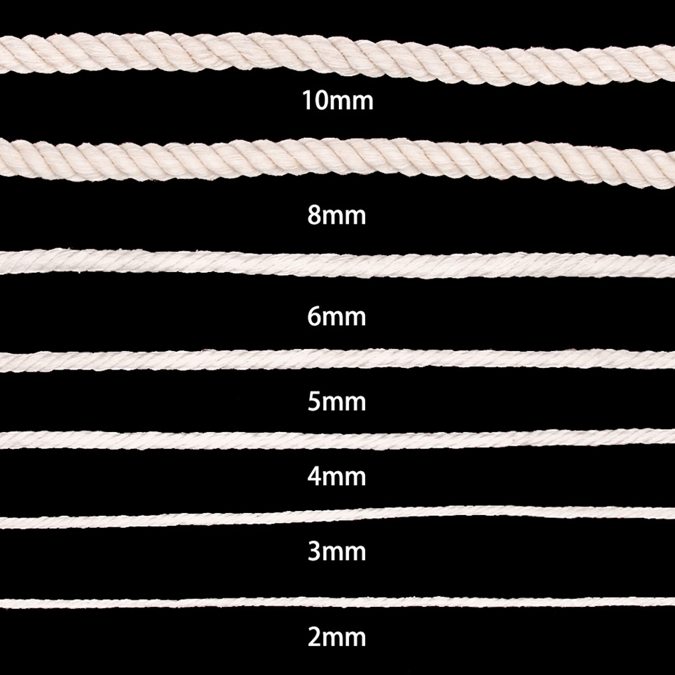 1mm-10mm 100% Cotton Macrame C - مراجعة Twine Jute Natural وسعره